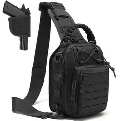 Tactical Concealed Carry Sling Bag Range and Travel Chest Pack Bag for Handguns