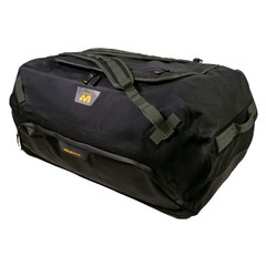 Muddy Outdoors DV8 100L Waterproof Hunting Travel Duffle Bag, Black/Peat Moss