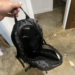 Black/Gray Camo Tactical Backpack 15L Zip, Fits 15in Laptop, Padded Straps