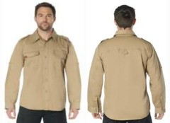 NWT Rothco Men’s L Ultra Force SolidKhaki Fatigue Shirt BDU Type Classic Durable