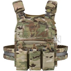 KRYDEX FCPC V5 Plate Carrier Vest Tegris Cummerbund and KTAR Front Flap MC Camo