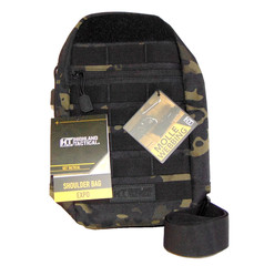 Highland Tactical Expo Sling Bag Black Urban Camo MOLLE EDC Crossbody Shoulder