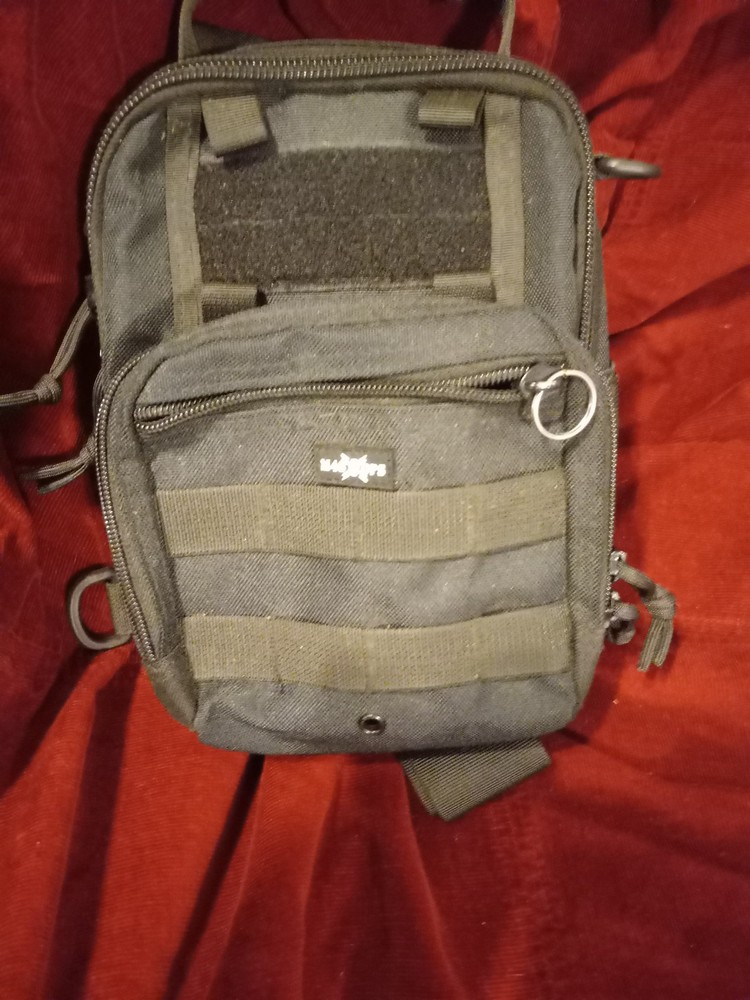 M48 OPS Black Tactical Military Cross Body Bag Utility Multi Pocket Adjustable