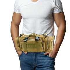 Mens Tactical Workout Pouch Military Molle Waist Bag Duffle Bag EDC Utility Bag