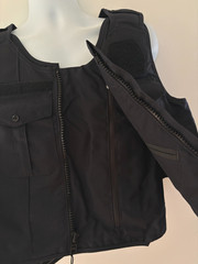 SAFARILAND U1 Clean Uniform Shirt Armor Carrier Front Open 2 Pocket Medium Navy