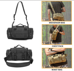 Tactical Military Molle Chest Fanny Pack Camo Backpack Camping Hiking Travel Bag