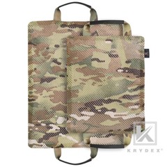 KRYDEX 2pcs Tactical Mesh Pouch Storage Organizer Outdoor Travel Pocket MC Camo