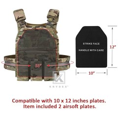 KRYDEX FCPC V5 Plate Carrier Vest Tegris Cummerbund and KTAR Front Flap MC Camo