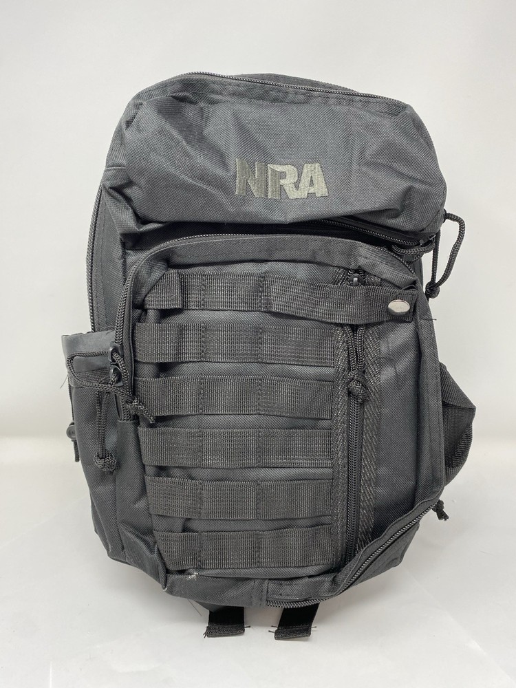 NRA Black Nylon Backpack