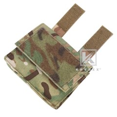 KRYDEX Tactical Helmet Counterweight Pouch Helmet Battery Pouch Pocket Hook Camo