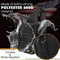 Lightweight Tactical Sling Bag for Handgun Carry – Water-Resistant Black Design