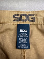 SOG Cargo Pants Khaki Tactical Ripstop Polyester Cotton Men’s 32/30