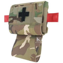 KRYDEX Compact IFAK Trauma MOLLE Pouch w/ Removable TQ Holder for Belt and Vest