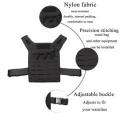 Tactical Molle Vest Airsoft Combat Jump Plate Carrier Training Ultra Light Vest