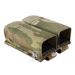 KRYDEX Tactical Double Stack Pistol Magazine Pouch Belt / MOLLE Mounted MC Camo