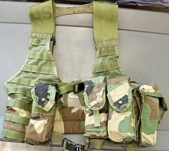 VTG US Army USGI MOLLE II SPS FLC Vest M81 Woodland Complete W/ Original 5 Pouch