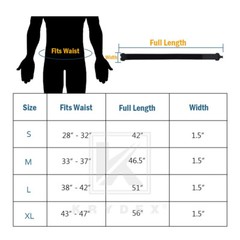 KRYDEX 1.5 in Tactical Belt Rigger Duty Belt Quick Release Double Layers Black