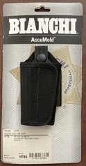 Bianchi AccuMold Silent Key Holder, Model 7316, Snap/Hook & Loop, Black, 2-1/4