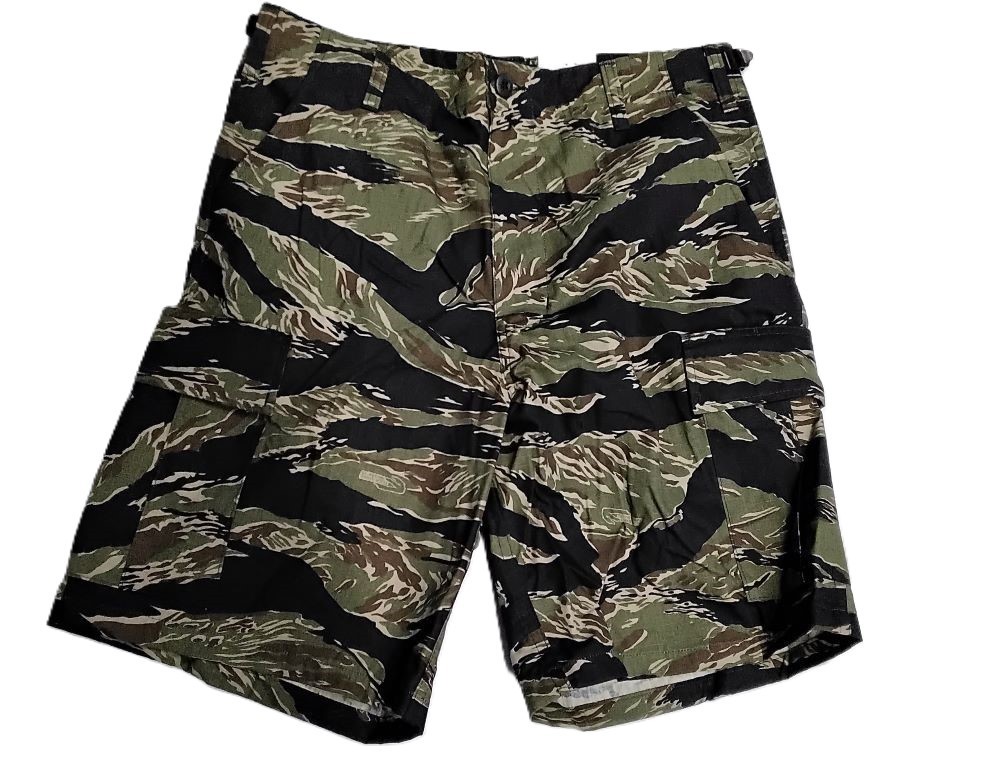 Tru-Spec Vietnam Tiger Stripe BDU Shorts W/Zip Fly 100% Cotton RS 4258 6 Pocket
