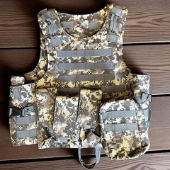 Digital Camo Tactical Vest Military Airsoft Paintball Adjustable Combat Gear