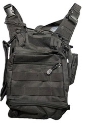 Vism Tactical Scout Sling Bag EDC Single Shoulder Back / Chest Pack Black Clean