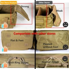Tactical Range Bag Molle System 600d Waterproof Gun Shooting Pistol Case Pack Kh