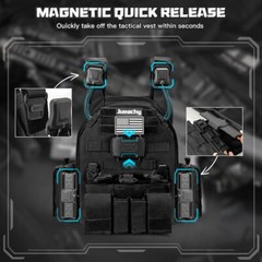 Body Bulletproof Vest Front Back Magnetic Armor Carrier Tactical Vest Guard