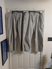 5.11 Tactical Pants TWO PAIRS Men’s 40×34 Khaki Canvas With Multiple Zip Pockets