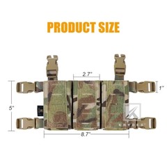 KRYDEX Triple .223 5.56 Magazine Pouch Tactical Placard with Kydex Insert Camo