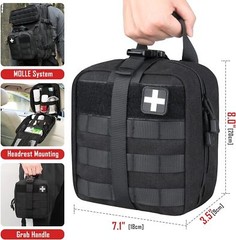 Tactical Molle Medical Kit Bag Belt Pouch Outdoor EDC Tools Organizer Bag Black