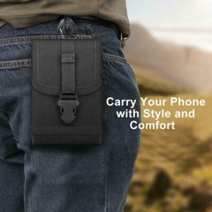 Tactical Molle Men Phone Pouch Military Waist Clip-On Holster Bag with Belt Clip