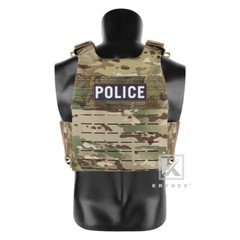 KRYDEX Tactical Molle Vest Low Vis Slick Carrier & Placard & Drop Pouch MC CAMO