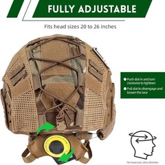 Tactical Helmet with Headset 4 in 1 Helmet Cover for Airsoft Cosplay Military