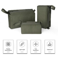 IDOGEAR Tactical Accessory Pouch 3PCS Zipper EDC Pouch Admin Tool Storage Bag RG