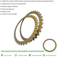 9Pcs Clutch Friction Plates Set for Sportster 883 1200 XL883 XL1200 Dyna Low