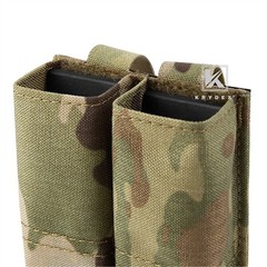 KRYDEX Tactical Double Stack Pistol Magazine Pouch Belt / MOLLE Mounted MC Camo
