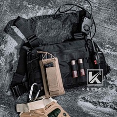 KRYDEX Chest Bag Chest Recon Bag Tactical Front MOLLE Pack Bag Large Capacity