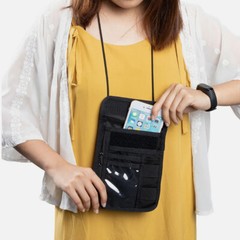 Passport Holder Neck Lanyard Strap Pouch Slim Travel Wallet for Women and Men