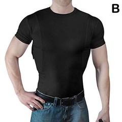 ConcealmentClothes Men’s Crew Neck Undercover- Concealed Holster Carry F1G0 chic