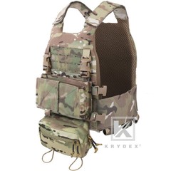 KRYDEX Low Vis Slick Armor Carrier & Micro Fight Placard & Drop Pouch Multicam
