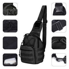 Outdoor Tactical Sling Bag Military MOLLE Crossbody Pack Chest Shoulder Backpack