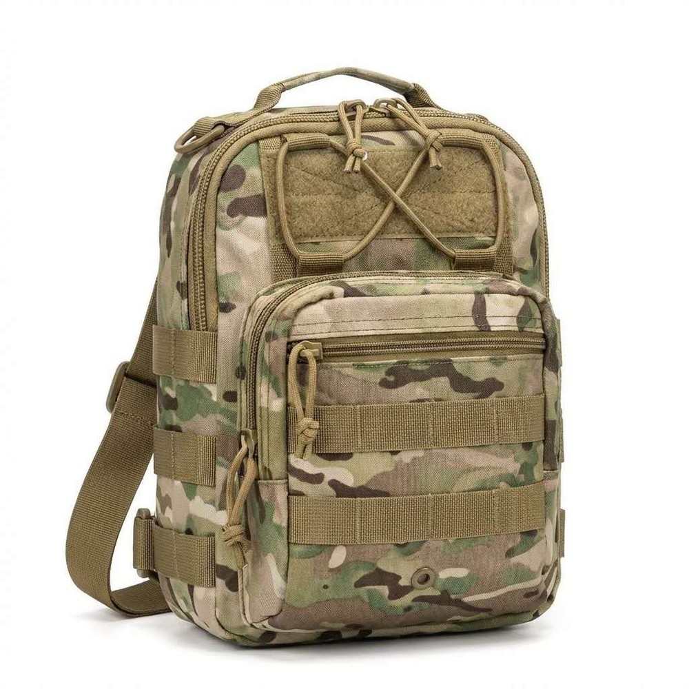 actical Molle Sling Bag Waterproof Military Chest Pack Outdoor Crossbody Backpac