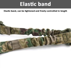 Tactical One Single Point Sling Strap Bungee Gun Sling with MLOK QD Swivel Mount
