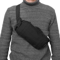 Black Shoulder Bag Tactical Waist Bag Casual Crossbody Portable Miscellaneou Bag