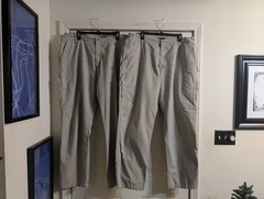 5.11 Tactical Pants TWO PAIRS Men’s 40×34 Khaki Canvas With Multiple Zip Pockets