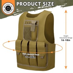 UNIVIVO Kids Tactical Vest Youth Army Costume for Boys Girls 8 10 12 14 Outdo…