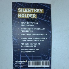 Urban Patrol Silent Key Holder NP-SKH Black Nylon Weatherproof for Duty Belts