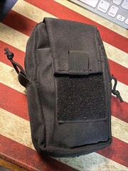 Tactical MOLLE Bottle / Utility Pouch Insulated EDC Organizer Black