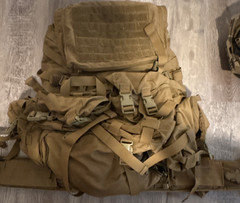 High Ground Tactical Backpack Brown Buckle Closure Nylon Adjustable Size