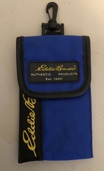 Eddie Bauer Small Nylon Pouch with Clip Keys Money Phone Blue